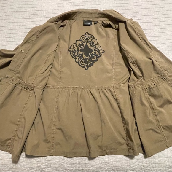 AVENUE Button Front Khaki Lightweight Jacket Size 18/20 - Picture 7 of 10
